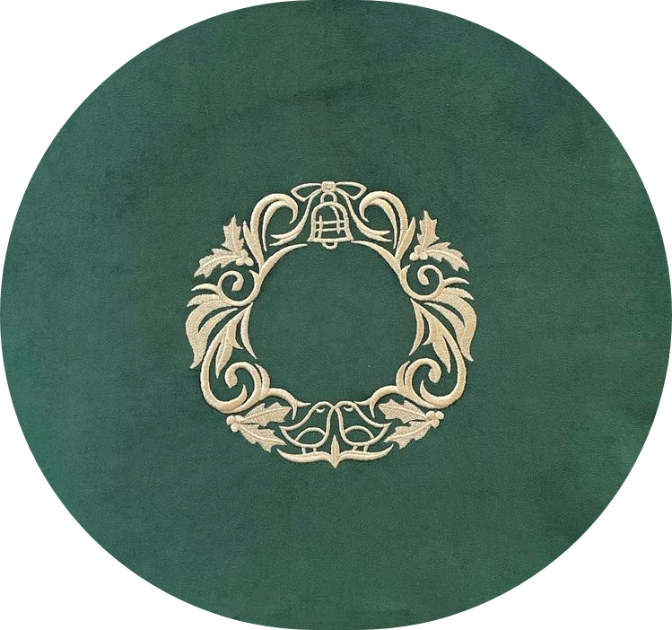 Cushion Cover With Bell Wreath