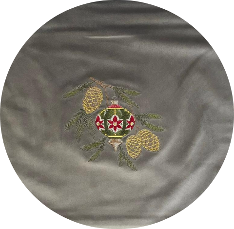 Cushion Cover With Christmas Bauble