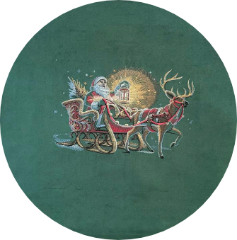 Cushion Cover - Father Christmas And Slay
