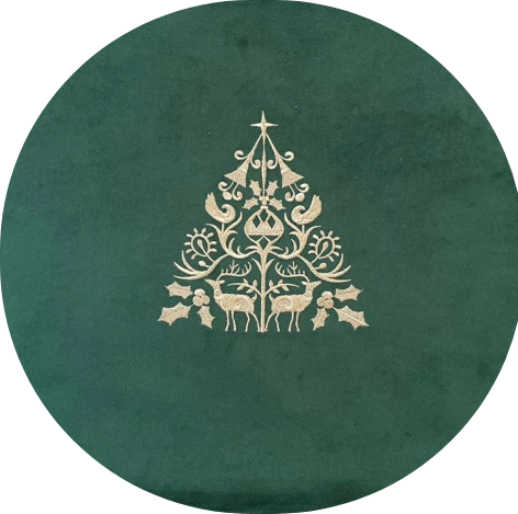 Cushion Cover - Christmas Tree With Reindeer