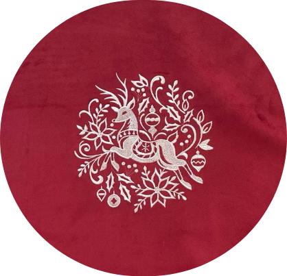 Cushion Cover - Reindeer Wreath