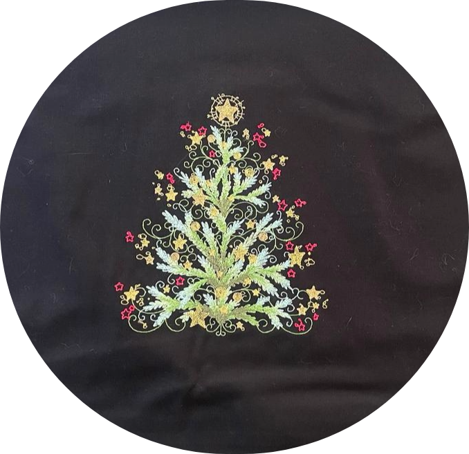Cushion Cover - Floral Christmas Tree