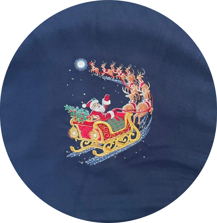 Cushion Cover - Santa In The Sky