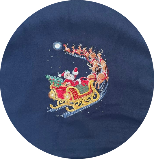 Cushion Cover - Santa In The Sky