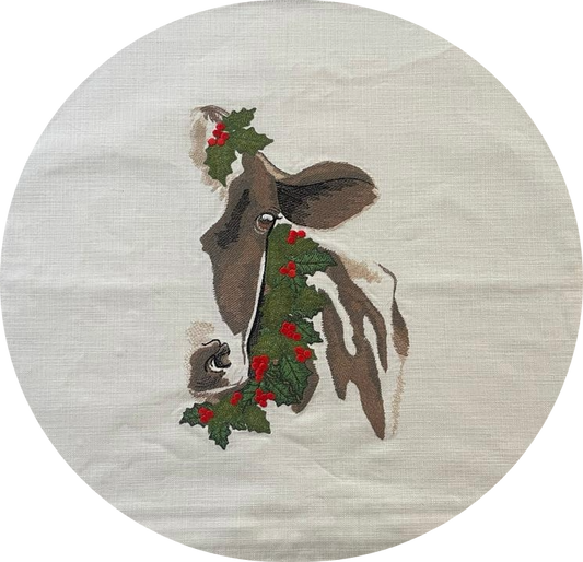 Cushion Cover - Festive Cow