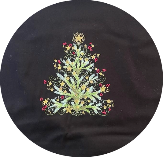 Cushion Cover - Floral Christmas Tree